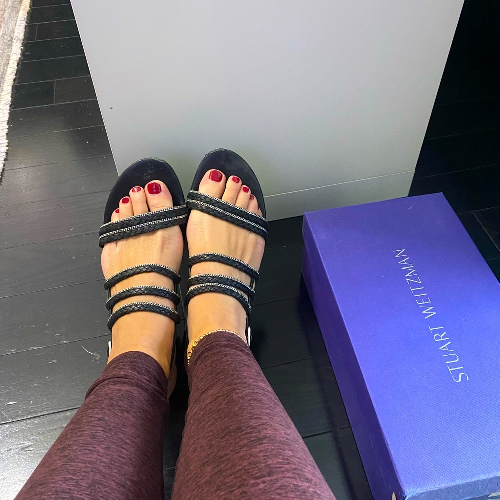 Black Stuart Weitzman sandals